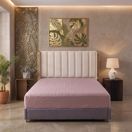 Baby Pink | Ultrasonic Quilted Waterproof Mattress Protector