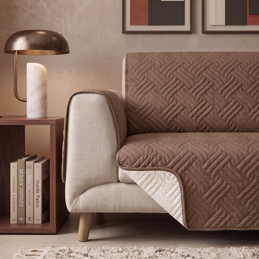 Soft Brown | Ultrasonic Quilted Sofa Cover