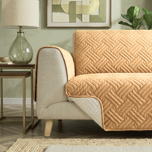 Sand Beige | Ultrasonic Quilted Sofa Cover