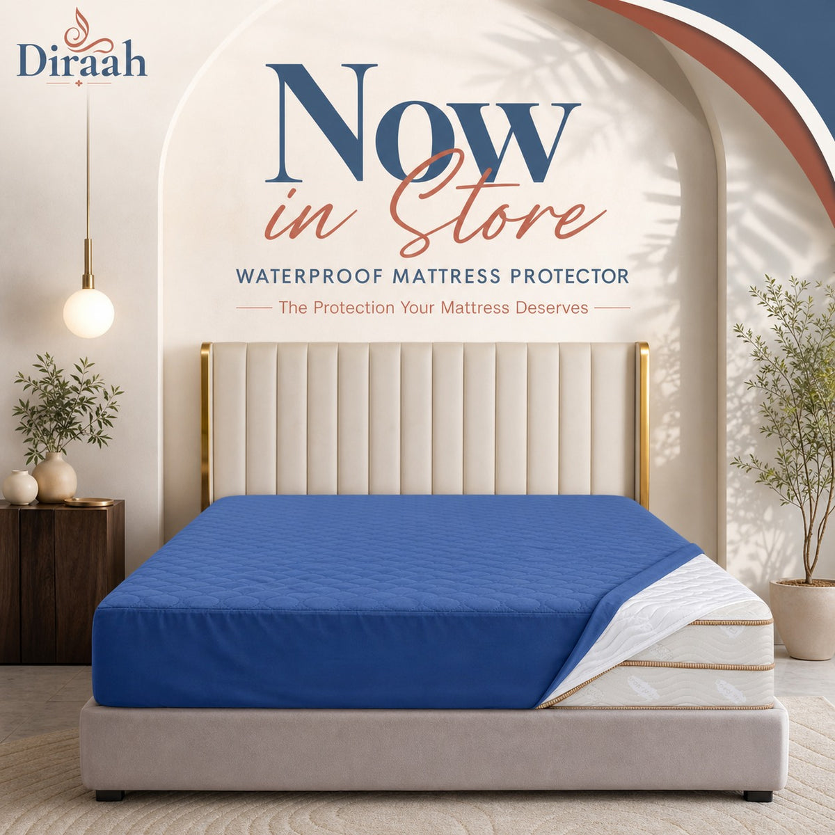 Royal Blue | Ultrasonic Quilted Waterproof Mattress Protector