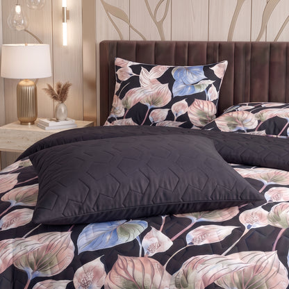 Shadow Lily | Printed Ultrasonic Quilted Bedspread Set | 6 Piece