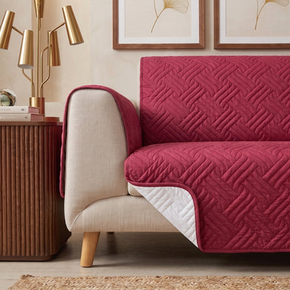 Ruby Red | Ultrasonic Quilted Sofa Cover