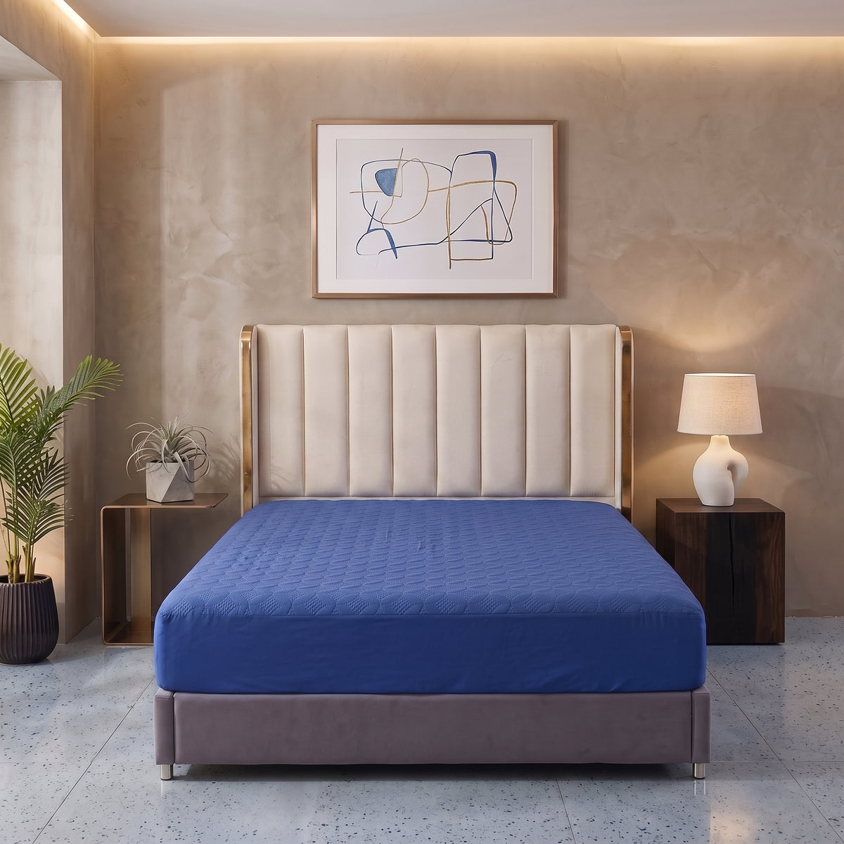 Royal Blue | Ultrasonic Quilted Waterproof Mattress Protector