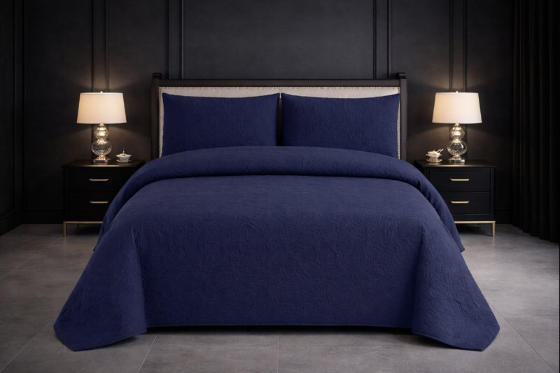 3-Piece Ultrasonic Dyed Bedspread Set – Premium Quality
