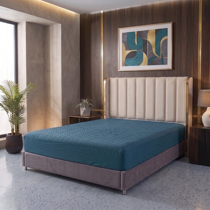 Teal Blue | Ultrasonic Quilted Waterproof Mattress Protector