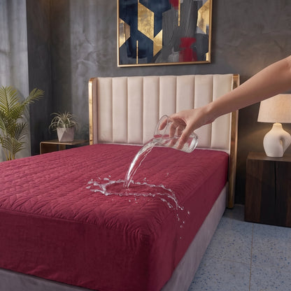Ruby Red | Ultrasonic Quilted Waterproof Mattress Protector