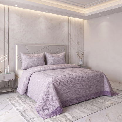 Pastel Prism | Printed Ultrasonic Quilted Bedspread Set | 3 Piece