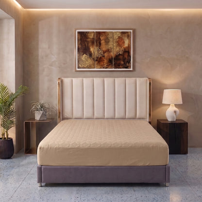 Ivory Cream | Ultrasonic Quilted Waterproof Mattress Protector