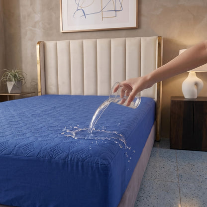 Royal Blue | Ultrasonic Quilted Waterproof Mattress Protector