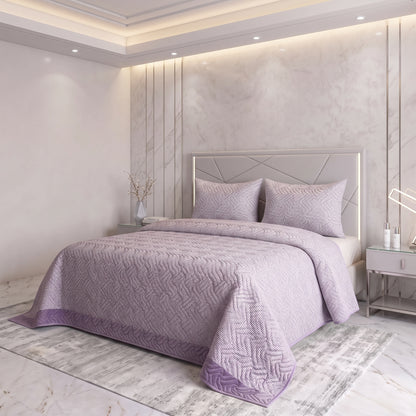 Pastel Prism | Printed Ultrasonic Quilted Bedspread Set | 3 Piece