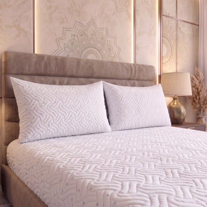 Ice Ribbon | Printed Ultrasonic Quilted Bedspread Set | 3 Piece