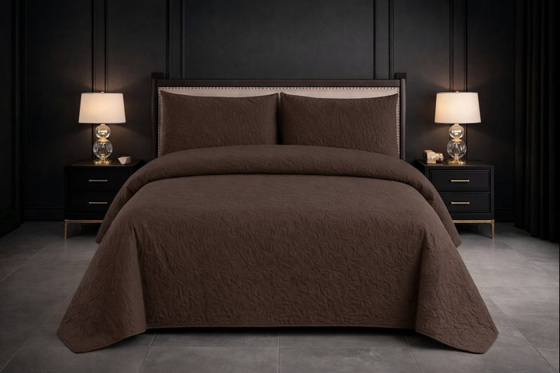 3-Piece Ultrasonic Dyed Bedspread Set – Premium Quality