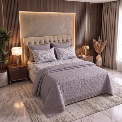 Mix & Match Bundle | 2 Bedspread Sets (3 Piece) | Slate Blossom + Ash Grey