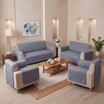 Blue Grey | Ultrasonic Quilted Sofa Cover