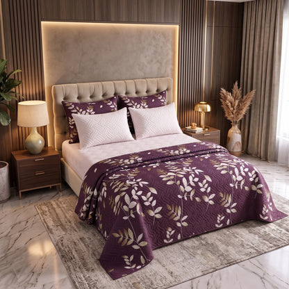Mix & Match Bundle | 2 Bedspread Sets (3 Piece) | Plum Canopy + Pearl White