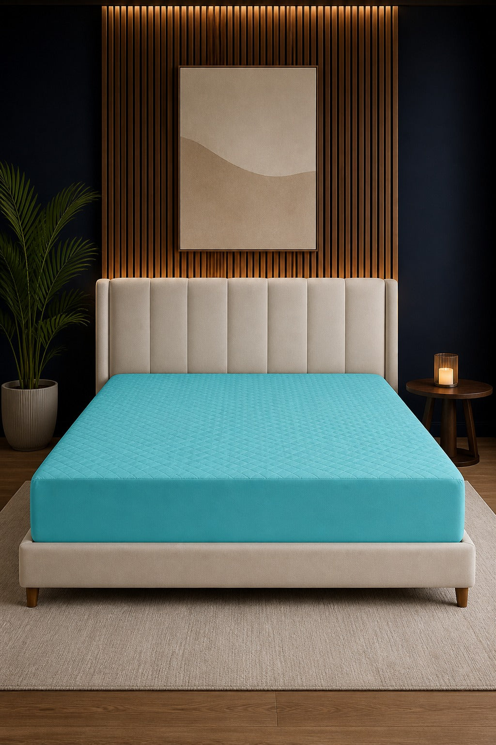 Aqua Mint Ultrasonic Quilted Mattress Protector