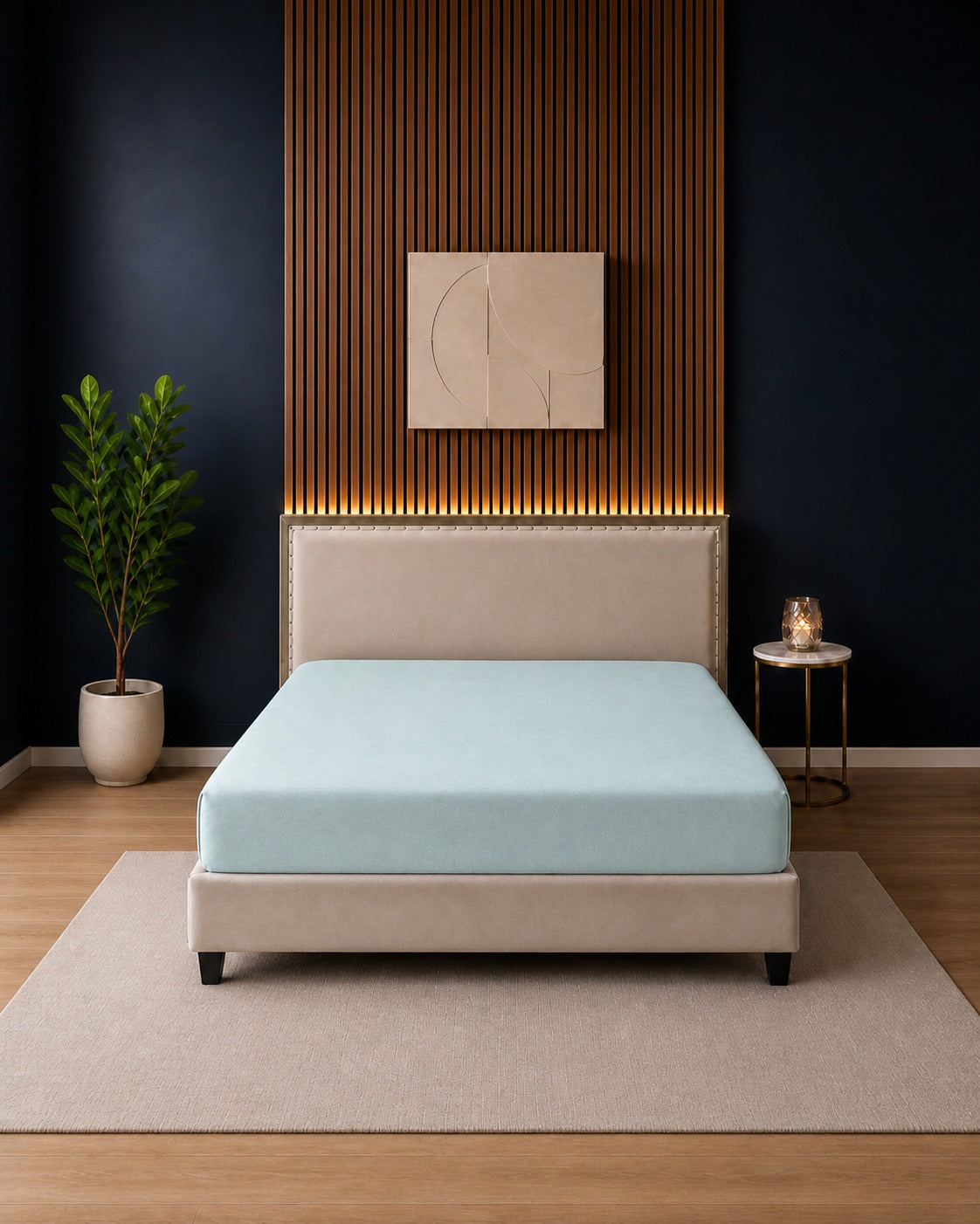 Aqua Mint Waterproof Fitted Mattress Protector