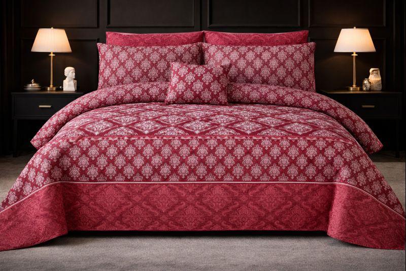 7-Piece Ultrasonic Printed Bedspread Set – Premium Quality