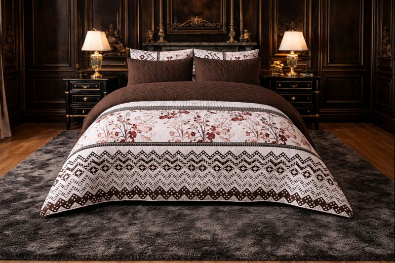 6-Piece Ultrasonic Printed Bedspread Set – Premium Quality