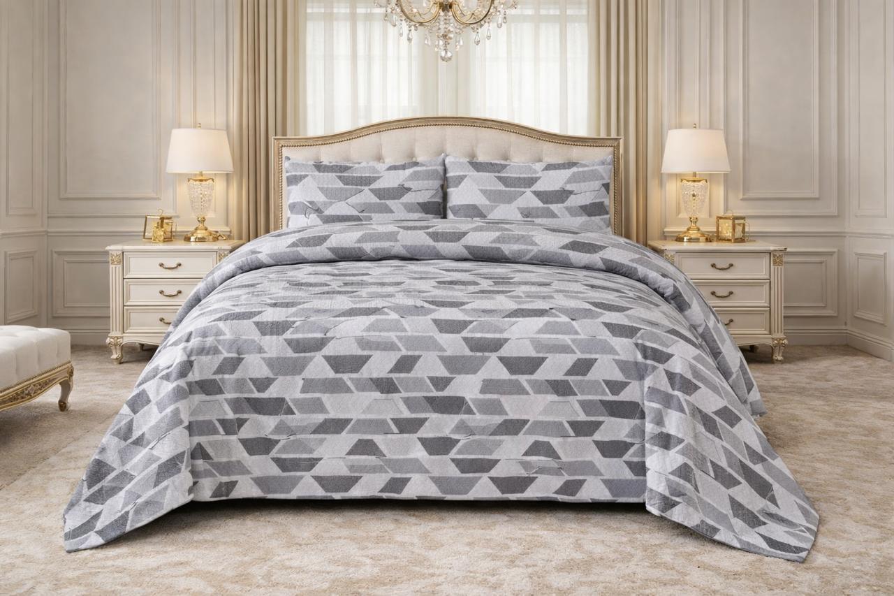 3-Piece Ultrasonic Printed Bedspread Set – Premium Quality