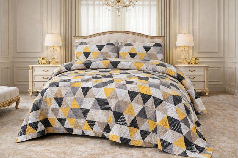 3-Piece Ultrasonic Printed Bedspread Set – Premium Quality