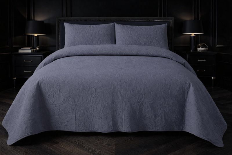 3-Piece Ultrasonic Dyed Bedspread Set – Premium Quality