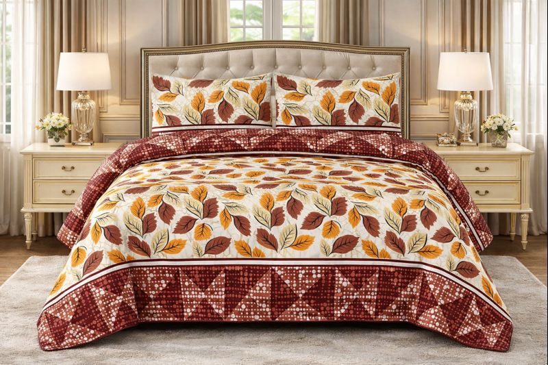 3-Piece Ultrasonic Printed Bedspread Set – Premium Quality