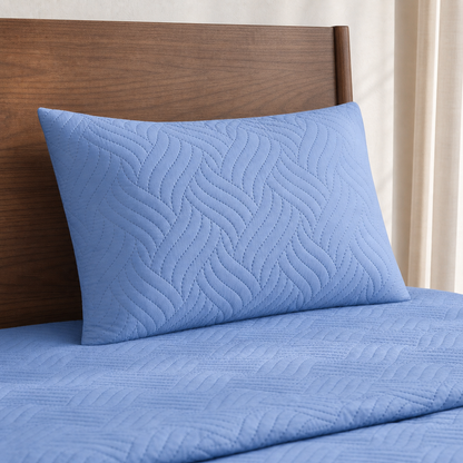 Sky Blue | Ultrasonic Quilted Bedspread Set | 3 Piece