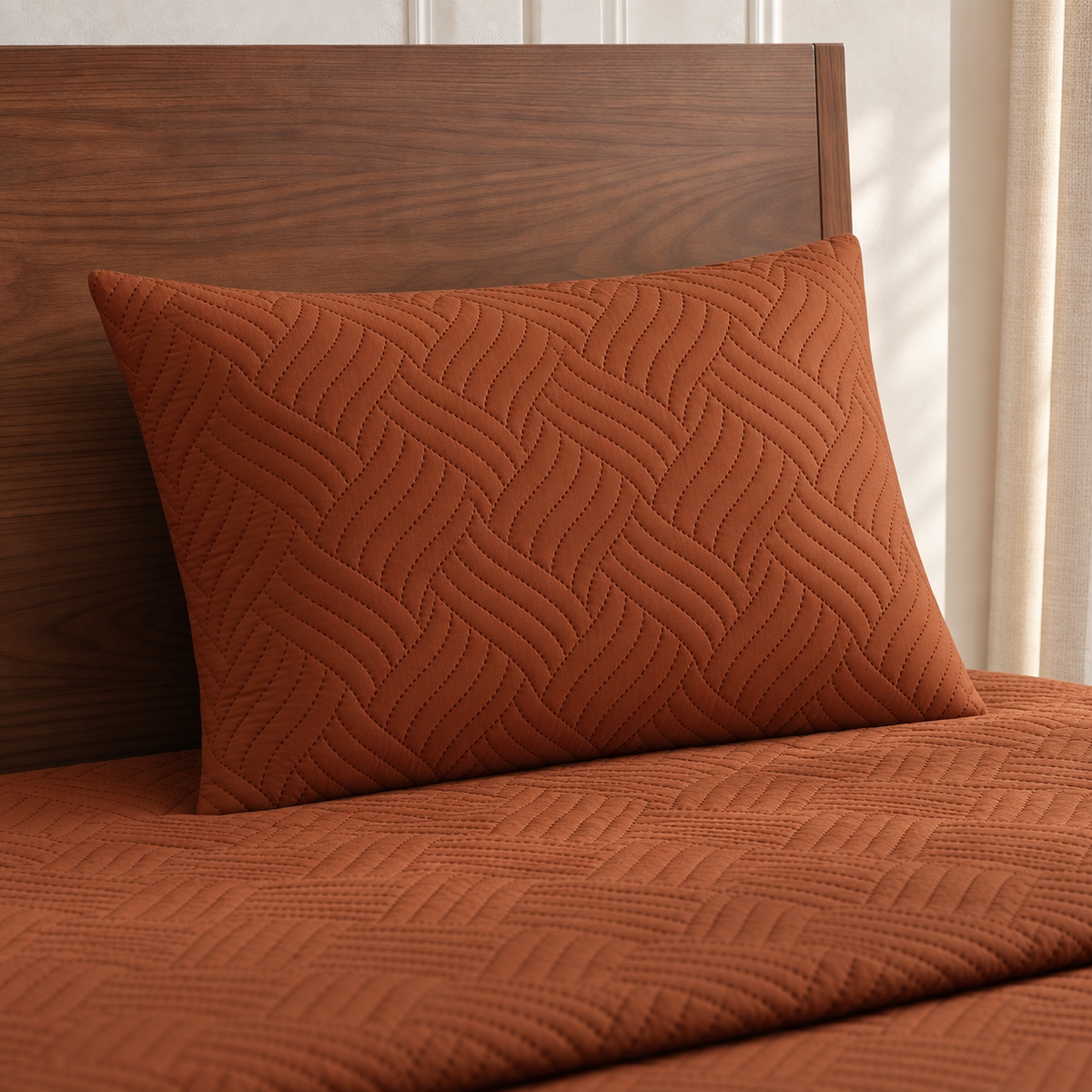 Caramel Gold | Ultrasonic Quilted Bedspread Set | 3 Piece