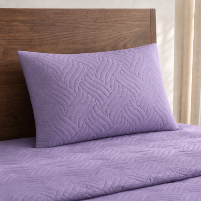 Pastel Purple | Ultrasonic Quilted Bedspread Set | 3 Piece